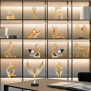 现代轻奢高档客厅摆件高端大气上档次家居玄关酒柜电视柜软装饰品