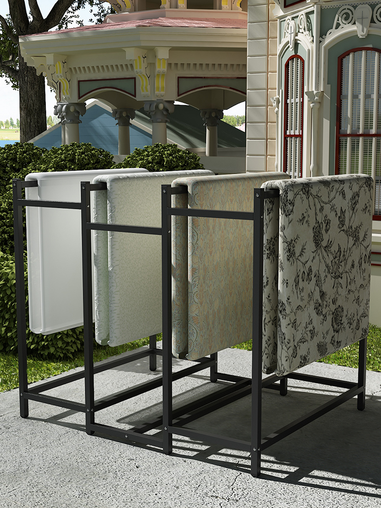 大型落地衣架户外晒被子防风露天阳台简易楼顶别墅加厚抗风挂衣架