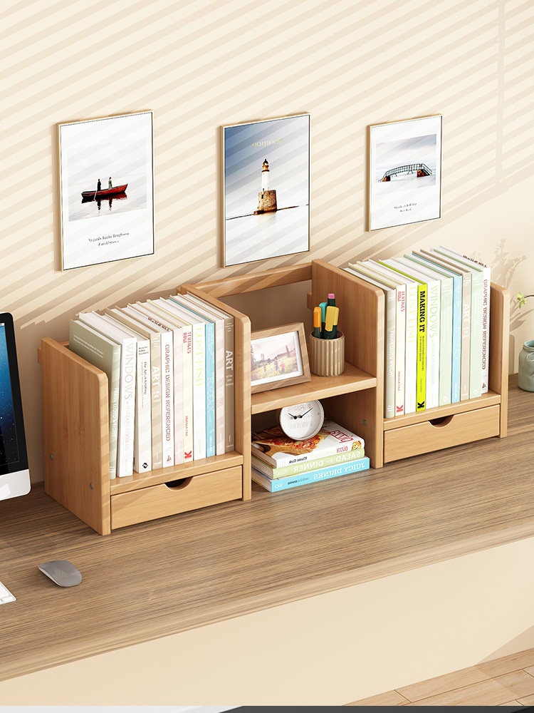 桌面书架书桌收纳置物架子家用学生宿舍办公室桌上小书架小型书柜,住宅家具,书架,淘宝优惠券,粉丝福利购,淘宝优惠卷