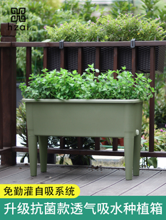 种菜专用箱蔬菜种植箱种菜神器家庭阳台爬藤花箱高脚花盆户外花槽