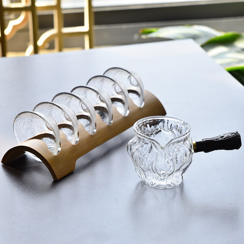 玻璃茶具套装家用客厅办公室喝功夫茶杯泡茶壶侧把公道杯复古盖碗,餐饮具,功夫茶具,淘宝优惠券,粉丝福利购,淘宝优惠卷