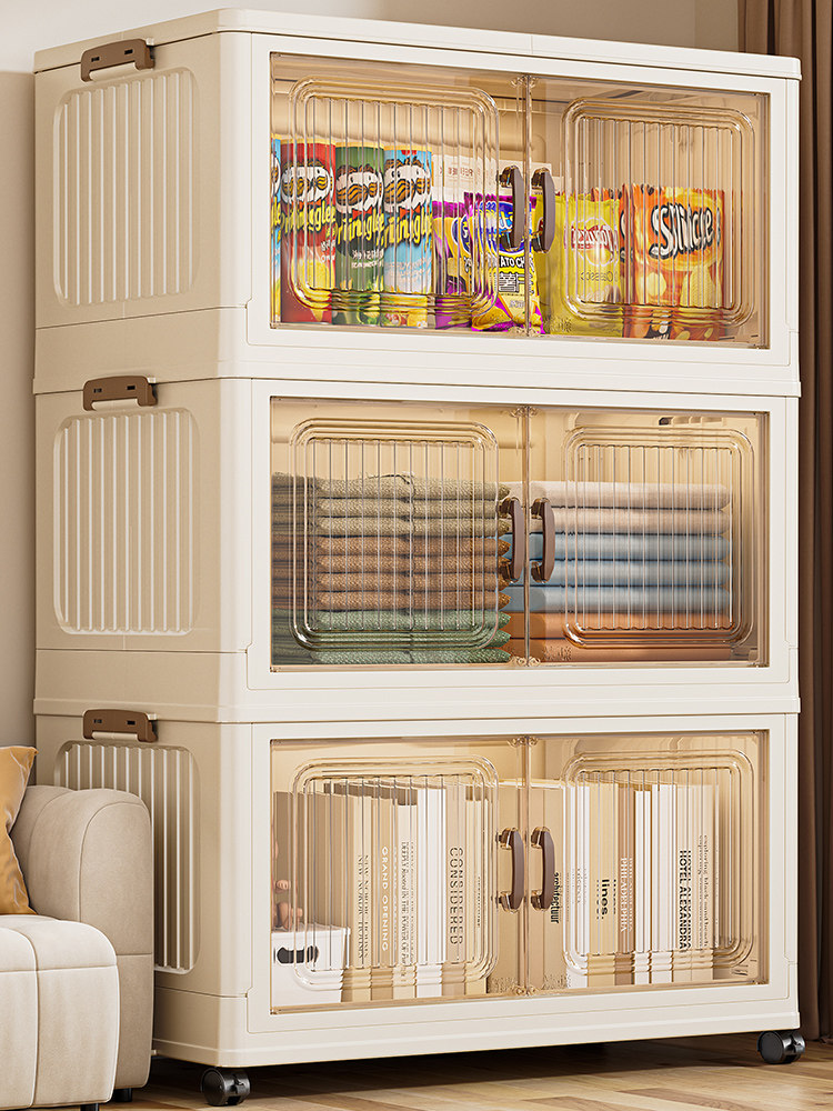 收纳柜免安装宝宝简易衣柜可折叠抽屉式储物柜家用卧室客厅置物柜