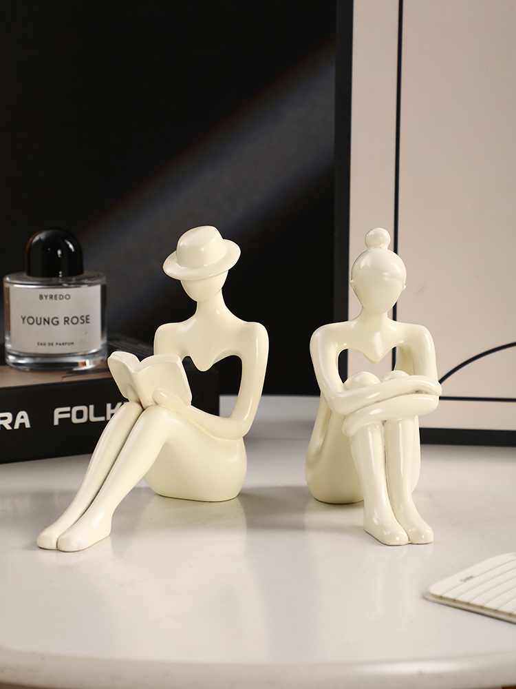 北欧抽象艺术人物摆件创意情侣酒柜电视柜卧室家居装饰品乔迁礼物