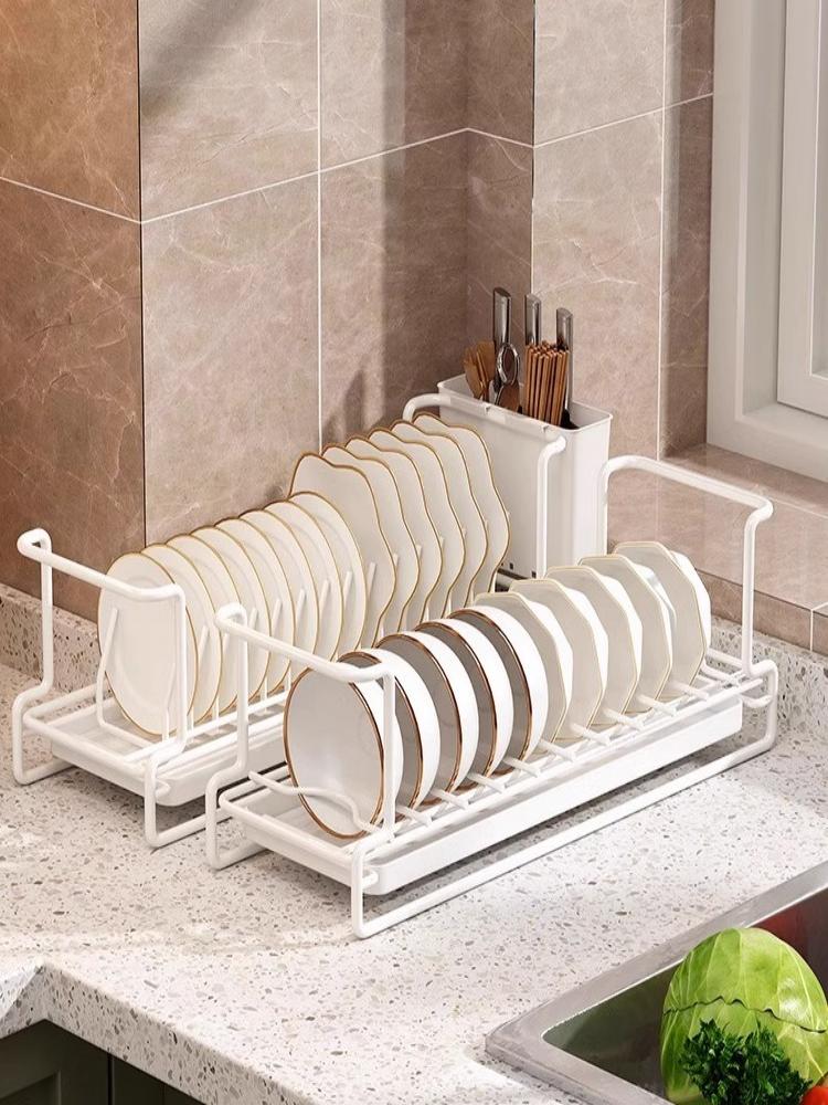 厨房台面碗盘置物架窗台窄款碗碟架橱柜内盘子收纳碗柜沥水碗盘架
