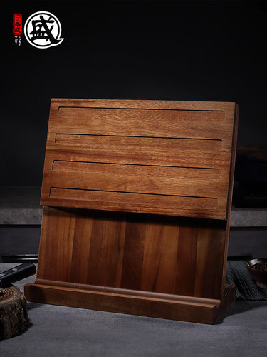 日本三本盛刀架磁吸实木家用防霉专用套装刀座厨房菜刀具架收纳