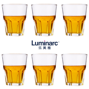 乐美雅洋酒杯套装 威士忌酒杯家用耐热防爆钢化玻璃杯可叠啤酒杯子