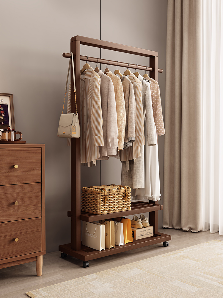 挂衣架落地立式衣帽架家用简易衣架卧室移动挂衣服架子室内晾衣架