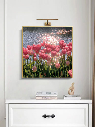 蒂彩DC钻石画郁金香花海满钻新款餐厅手工DIY粘钻十字绣现代简约