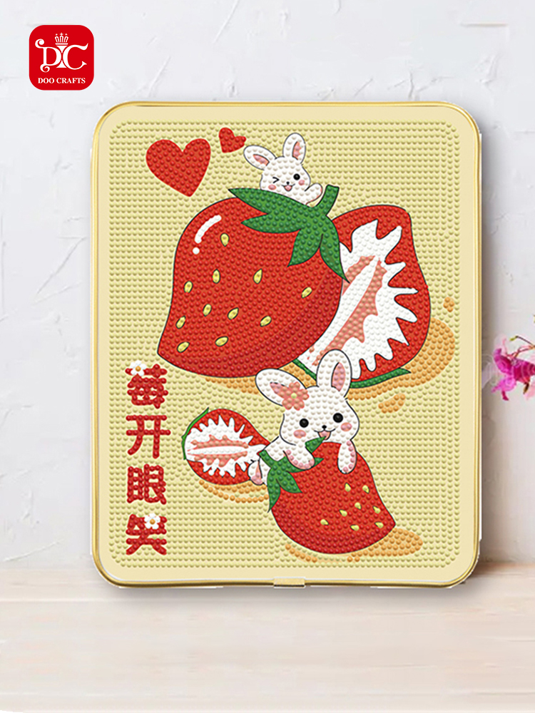 DC蒂彩柿柿如意钻石贴画摆台带框一套2025新款5满钻手工diy十字绣