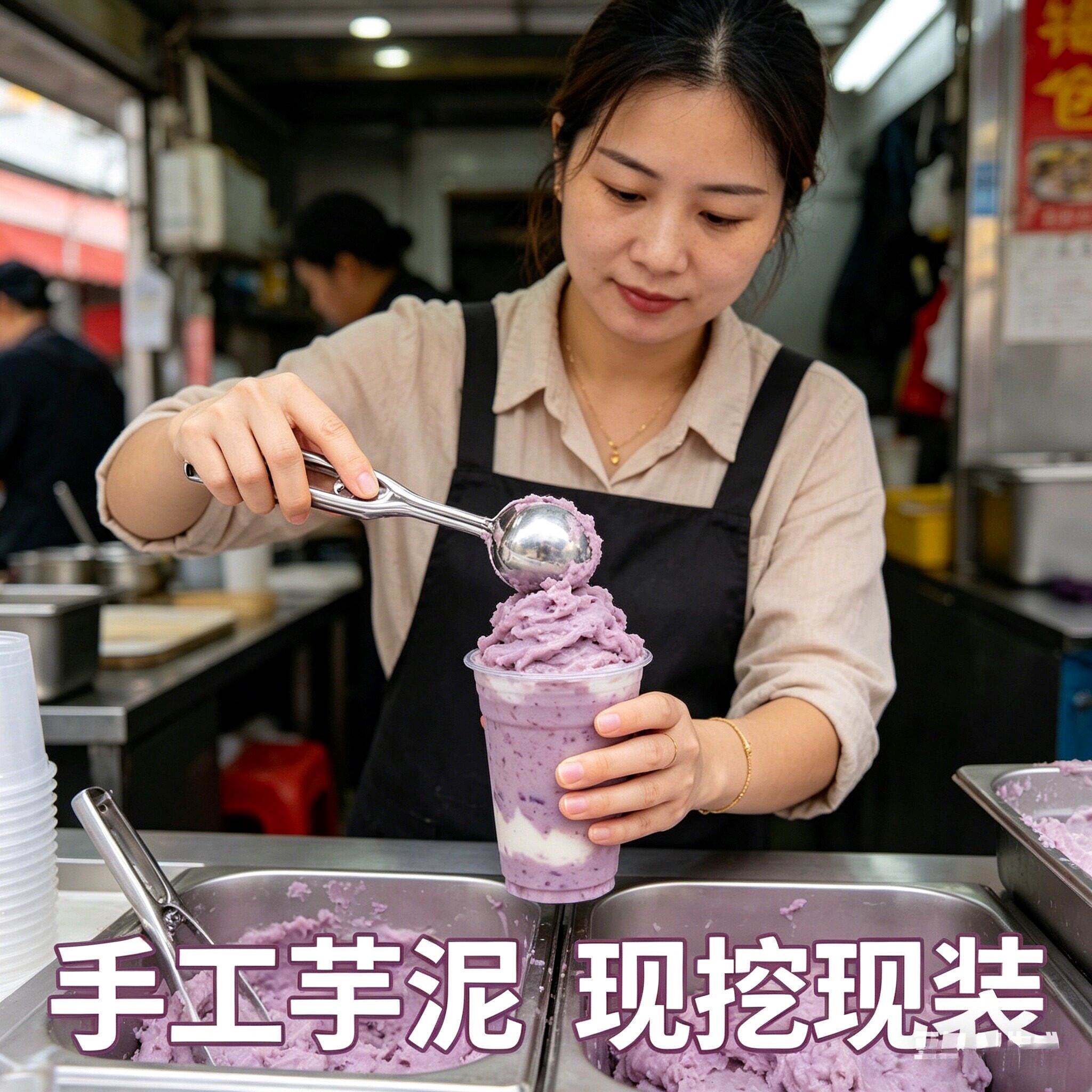 芋泥勺子商用餐饮冰淇淋挖球勺器土豆泥雪糕冰激凌球挖勺水果自脱