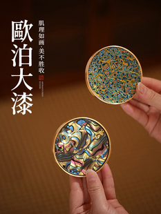 大漆线香炉铜香炉线香底座线香香插香座香托檀香熏香炉高级感香盘