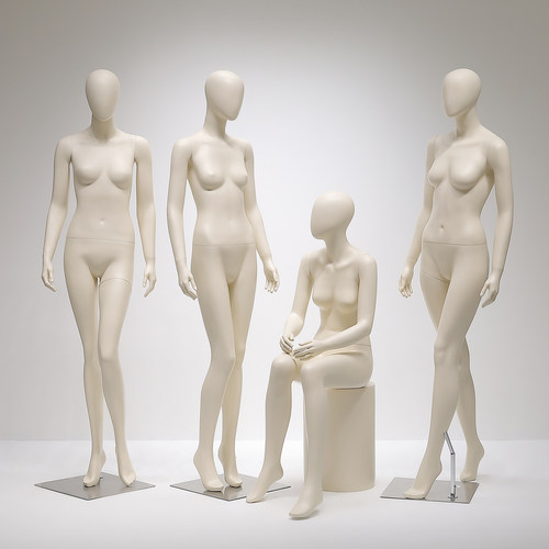 服装店高档假人模特道具女装全身哑白人台模特橱窗人偶坐模展示架