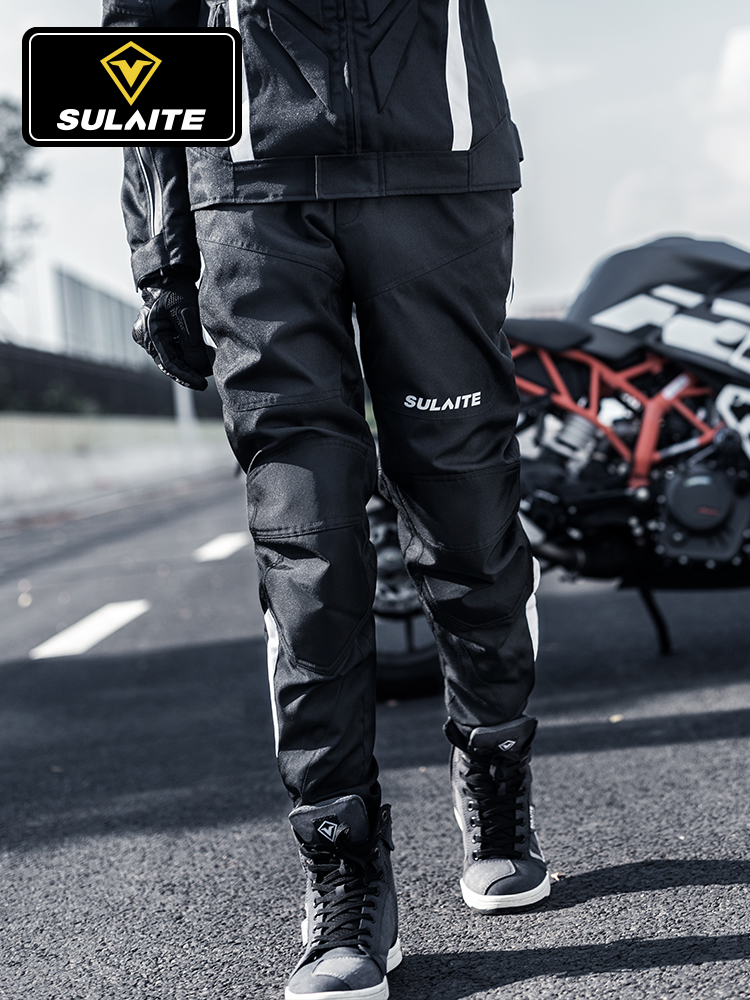 速莱特摩托车骑行裤四季防摔透气男机车裤护具防水防风复古拉力裤