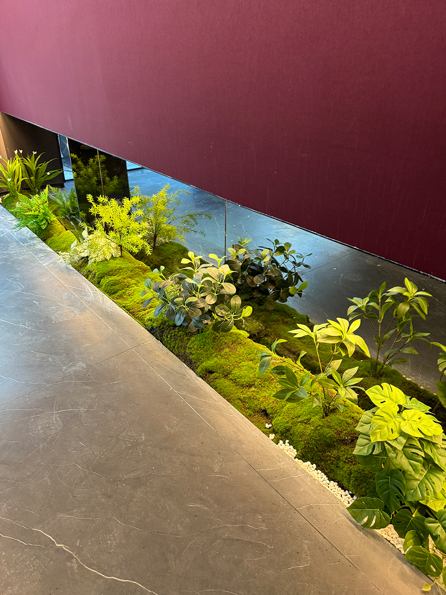 仿真绿植组合长条造景室内玄关墙角花槽植物装饰商场橱窗苔藓摆件