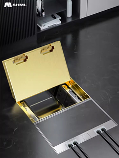 MSHML304不锈钢地插纯平超薄大理石镶嵌入式地面强弱电地插座