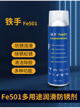 铁手Fe501防锈润滑剂除锈清洁车门把手润滑限位器锁具工具保养