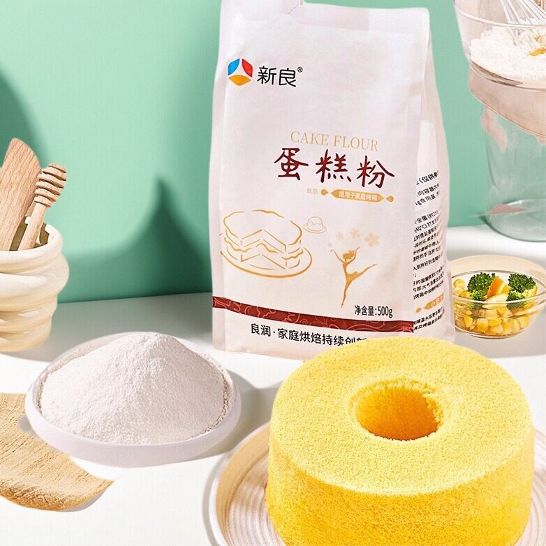 新良低筋面粉蛋糕粉烘焙原料饼干糕家用蓬松面粉小麦粉500g家用粉