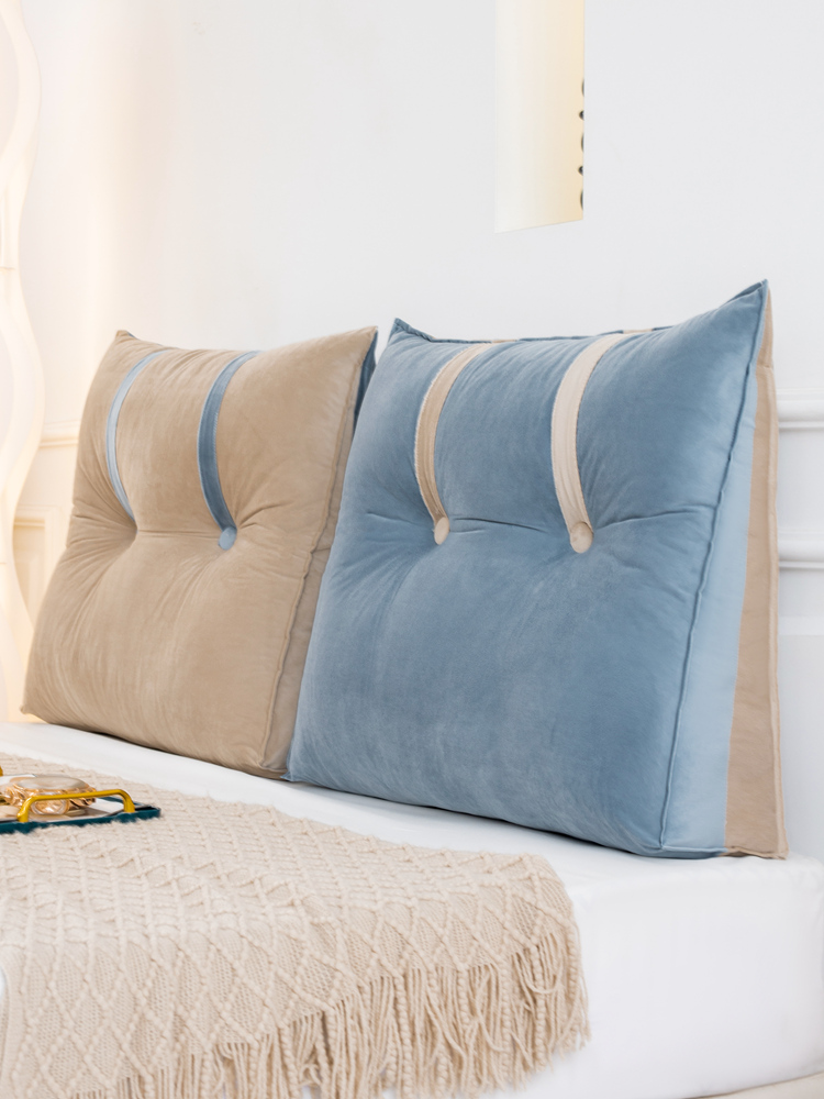 三角床头靠垫护腰沙发客厅加高靠枕榻榻米软包床上靠背飘窗可拆洗