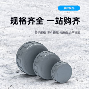 PVC内牙管堵内丝管帽内螺纹堵头丝口闷头丝牙堵帽闷盖白色蓝色
