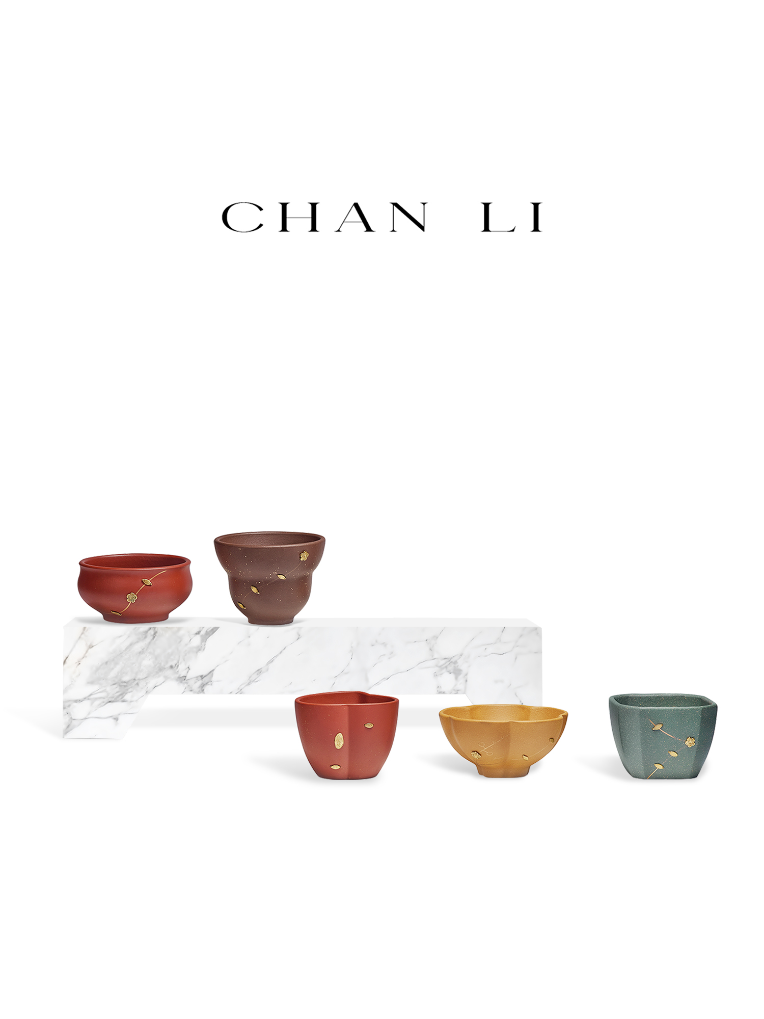 五福杯·紫砂锔钉套装·非遗传承大师工艺·「高端茶具商务礼盒」