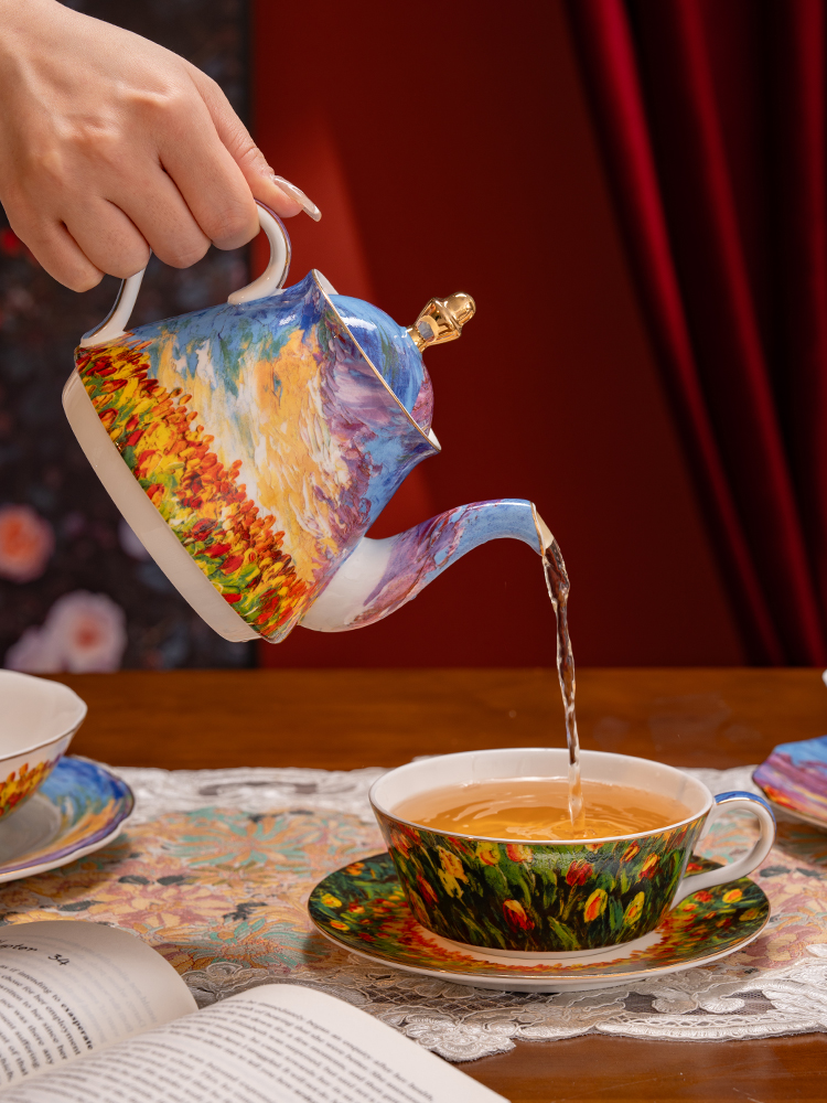 Amieenor骨瓷子母壶礼盒套装花茶壶英式下午茶具送礼送女生咖啡杯