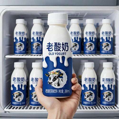 老酸奶早餐奶风味饮料280ml*12瓶家用常备酸奶家庭实惠装饮料