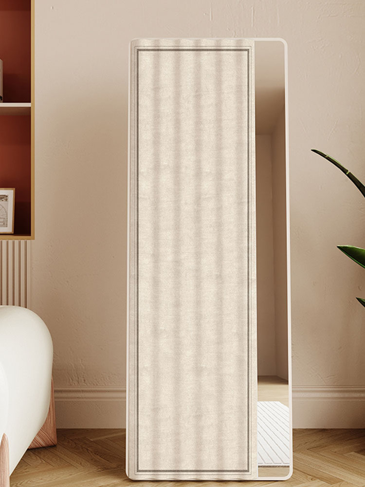 卧室穿衣镜对床遮挡帘全身长镜子防尘盖布可移动拉帘舞蹈镜遮挡器