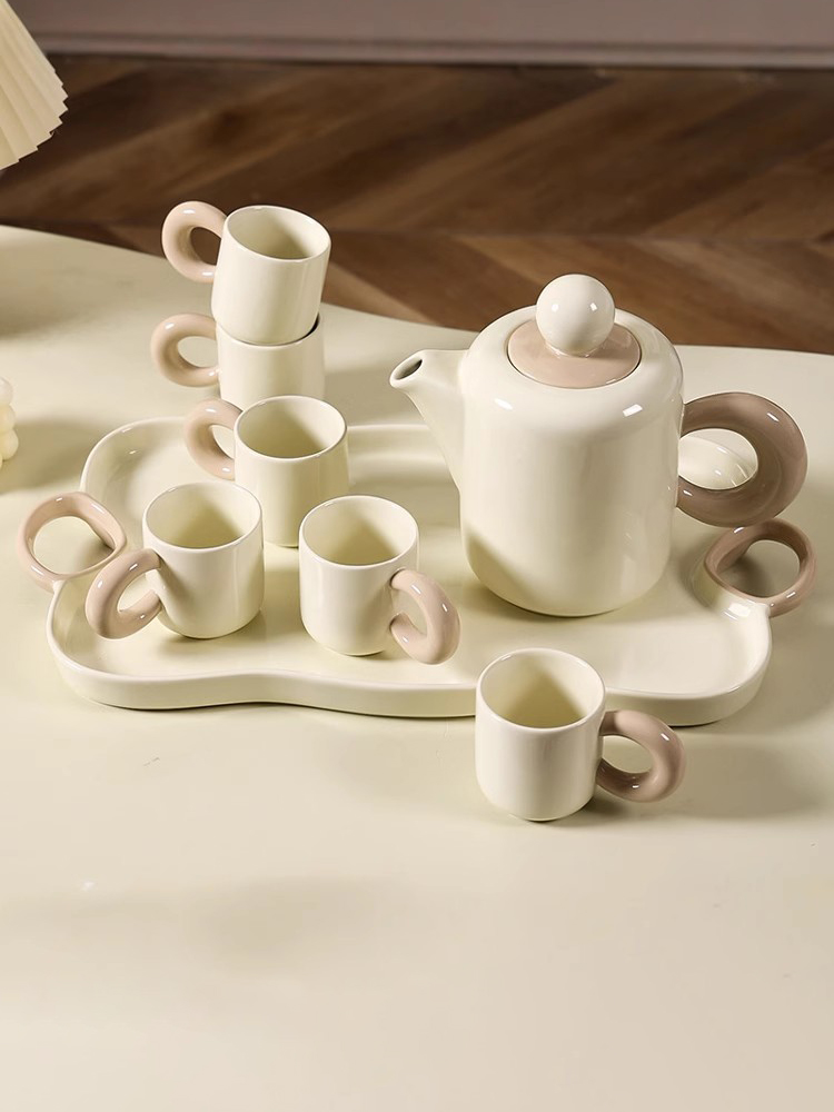 茶具套装乔迁新居高档陶瓷水杯茶壶杯具茶杯家用客厅待客水具套装