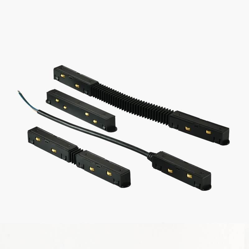 磁吸灯配件轨道连接器磁吸灯电源头转角外置一体分体明装变压器48