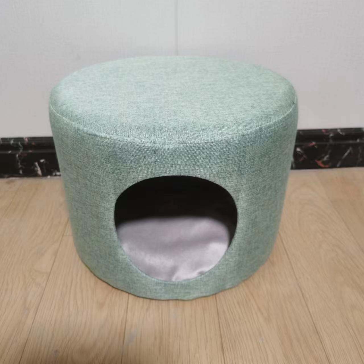 新猫窝封闭式冬季保暖人猫共用猫咪睡觉的窝木质凳猫窝保暖四季通