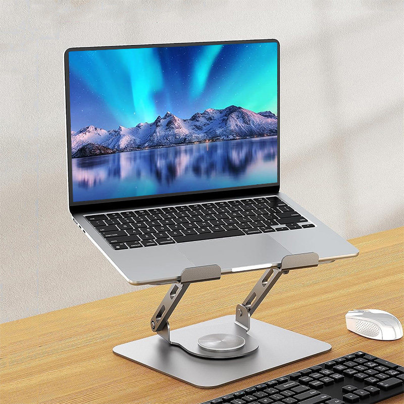 优赞电脑支架办公桌笔记本支撑架高悬空散热金属托架子折叠升降式