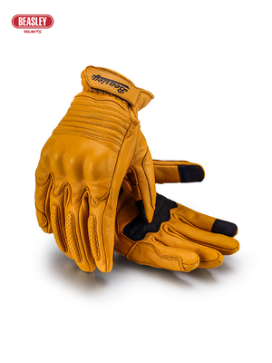 BEASLEY比斯力复古骑行摩托手套男夏季通用可触屏透气机车女巡航