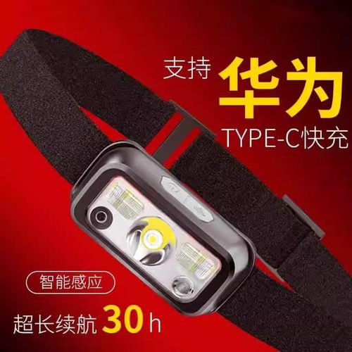 新款新款超长续航头戴式强光头灯可充电手电筒超亮夜钓鱼头灯
