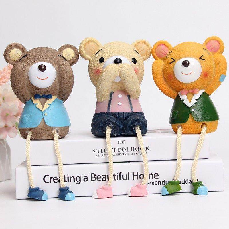 家居创意装饰品客厅小摆件工艺品可爱吊脚娃娃浴室房间卧室内摆设