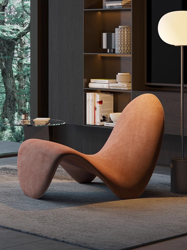 舌头椅懒人沙发单人设计师款客厅阳台书房轻奢躺卧休闲创意风单椅