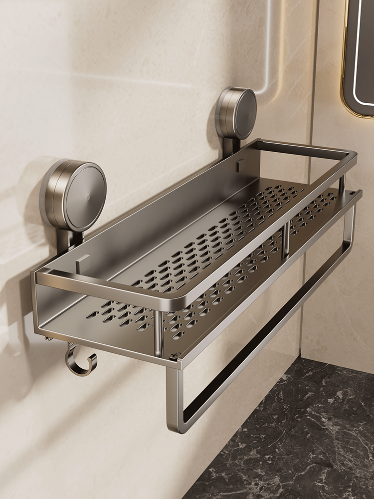 吸盘置物架浴室卫生间免打孔洗漱台壁挂式挂墙上洗手间厕所收纳架