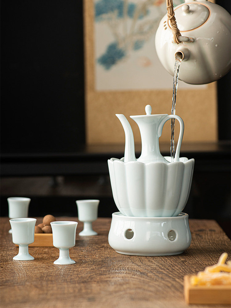 陶瓷温酒器暖酒壶家用酒具套件黄酒烫热酒中式仿古分酒仿宋壶酒杯,餐饮具,温酒器,淘宝优惠券,粉丝福利购,淘宝优惠卷