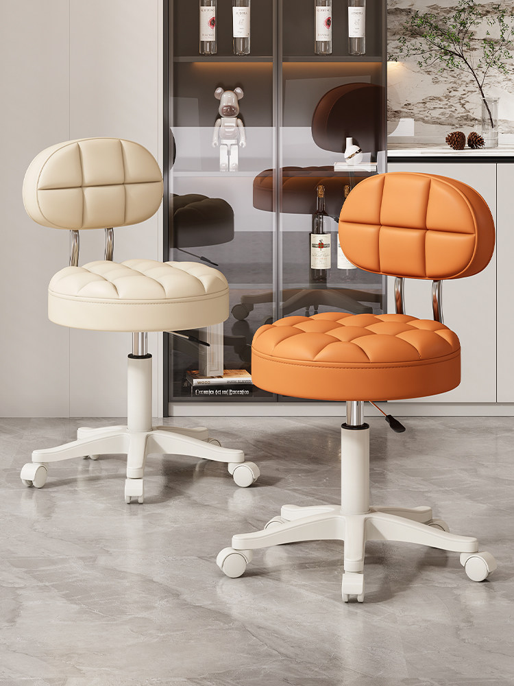 美容凳子美发圆凳师傅凳美容院专用滑轮升降大工凳美甲师旋转椅子