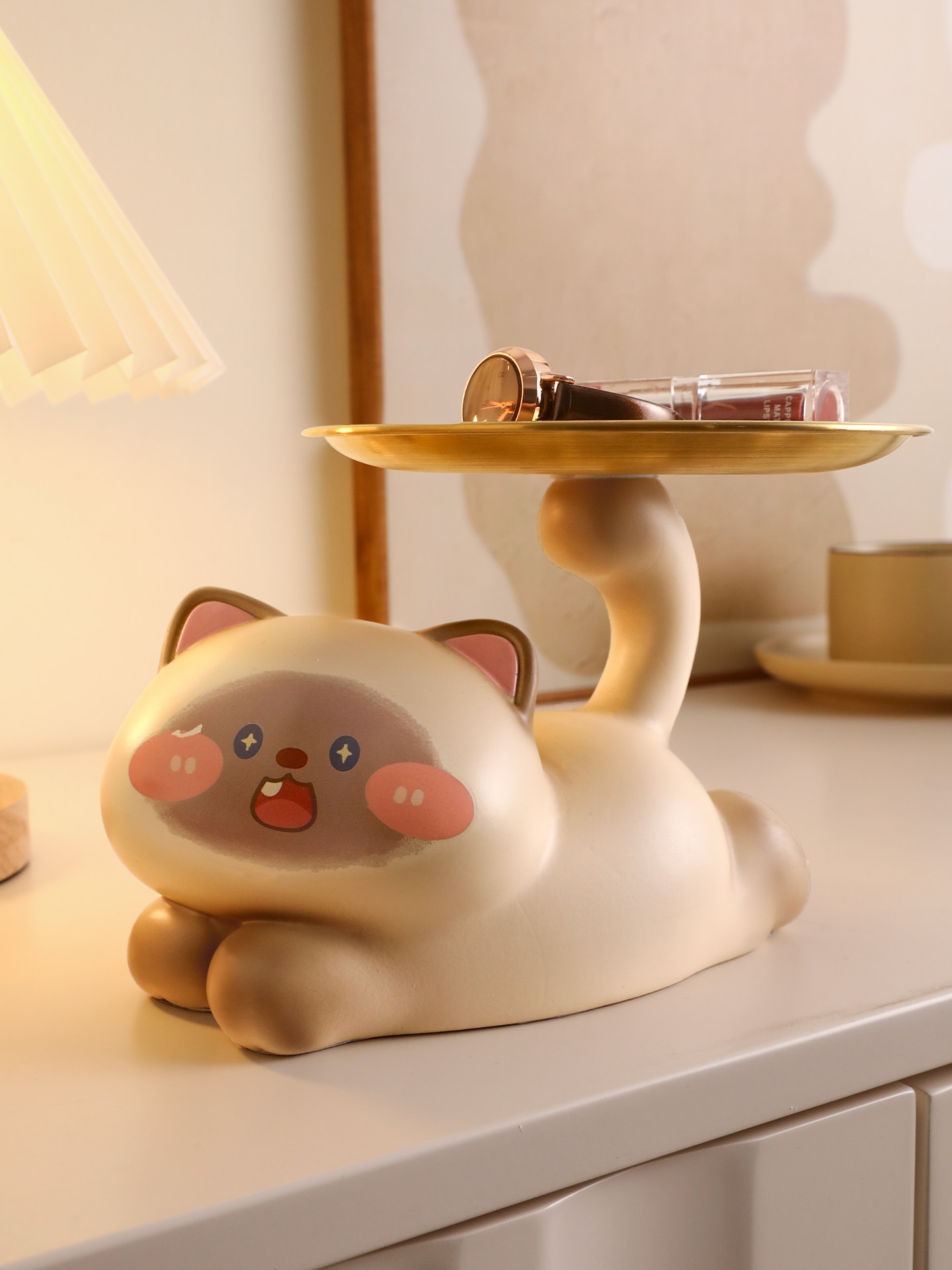 暹罗猫招财猫钥匙收纳玄关摆件家居客厅入户门口鞋柜电视柜装饰品,家居饰品,装饰摆件,淘宝优惠券,粉丝福利购,淘宝优惠卷