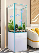 落地鱼缸客厅鱼缸一体柜立式 中大型超白玻璃过滤制氧一体底滤生态