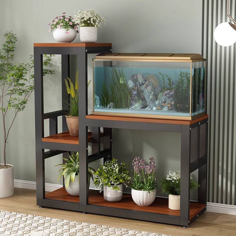新疆包邮鱼缸架子组合金属多层鱼缸专用柜家用水族箱底架承重桌子