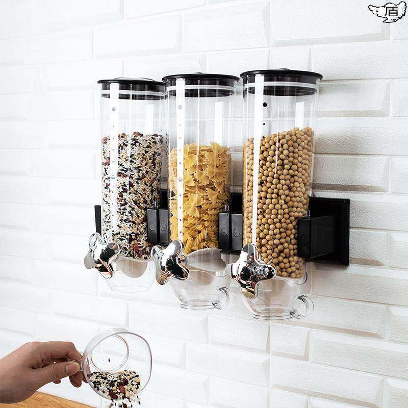 塑料瓶壁挂式储物罐收纳盒麦片家用分离器分配器早餐储米箱