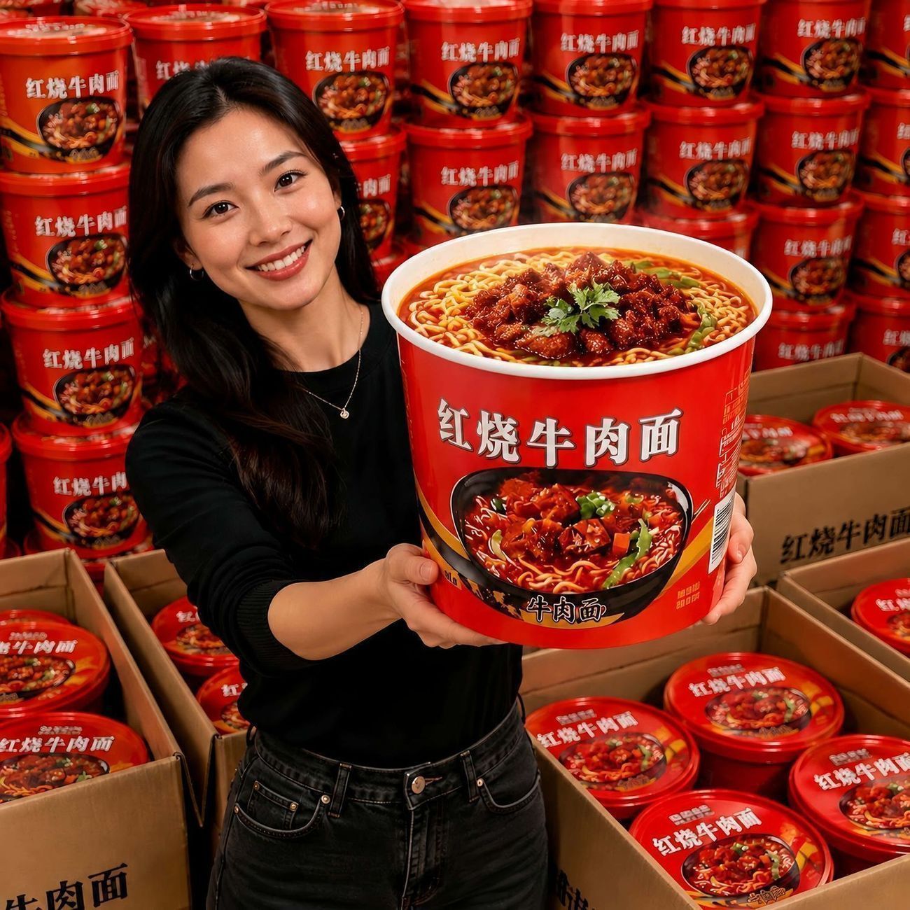 12桶经典红烧牛肉面泡面爽口劲道桶装免煮方便面速食整箱美味清仓