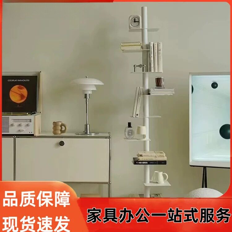 创意设计师旋转隐形螺旋书架展示架客厅铁艺家用转角置物架窄书柜