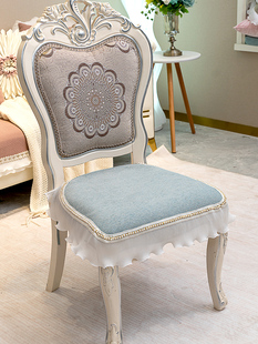 餐椅垫蕾丝边四季 欧式 通用现代轻奢椅子坐垫防滑家用座垫套罩定做