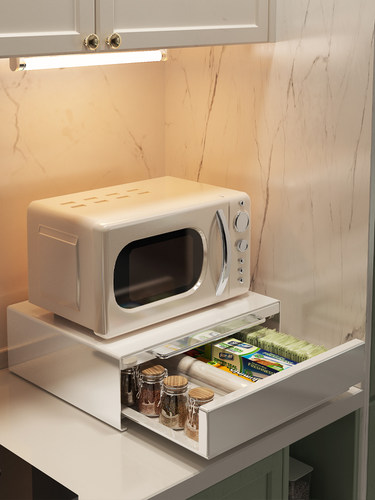 厨房置物架家用多功能微波炉烤箱架小家电支撑托盘台面抽拉收纳架