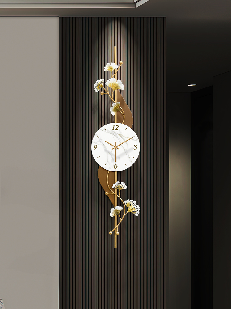 飞鸟集客厅高级感时钟挂墙创意挂表2025新款现代餐厅格栅钟表挂钟