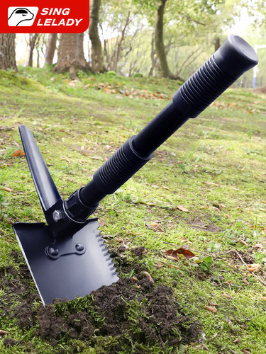 多功能工兵铲折叠铲子便携式铁锹锰钢户外车载工具锄头钓鱼兵工铲