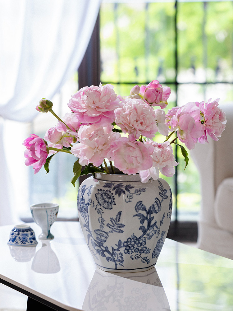 景德镇青花陶瓷花瓶中式客厅桌面仿古插花瓶板房别墅装饰家居摆件,家居饰品,花瓶,淘宝优惠券,粉丝福利购,淘宝优惠卷