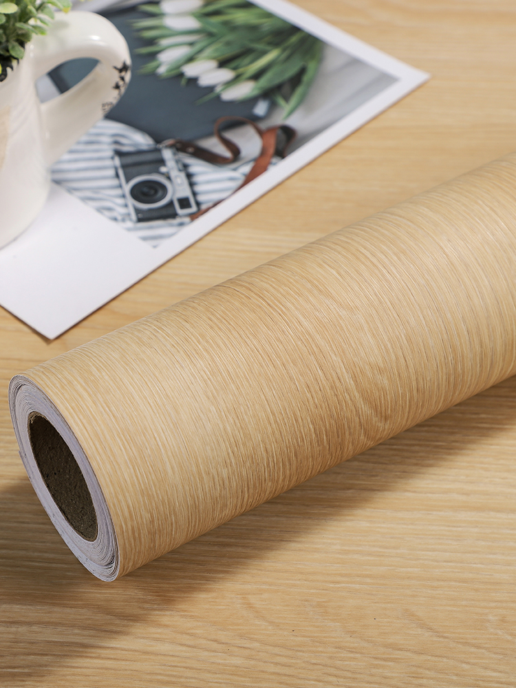 加厚北美橡木木纹贴纸自粘家具翻新书柜子木门贴皮原木色波音软片